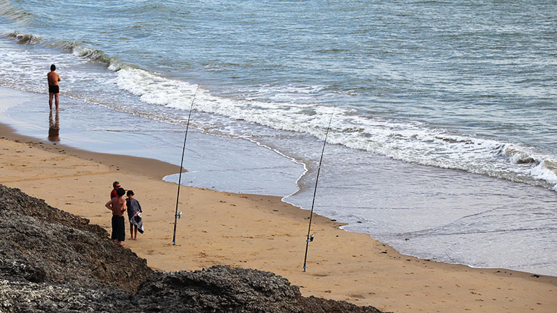 saint-palais-sur-mer, la grande-côte, surfcasting